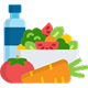 Healthy diet and nutrition icon for wellness marketing