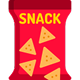 Packaged snacks icon for consumer goods marketing